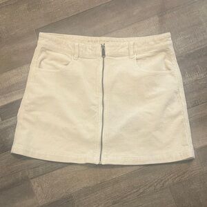 American Eagle Outfitters Cream Mini Skirt